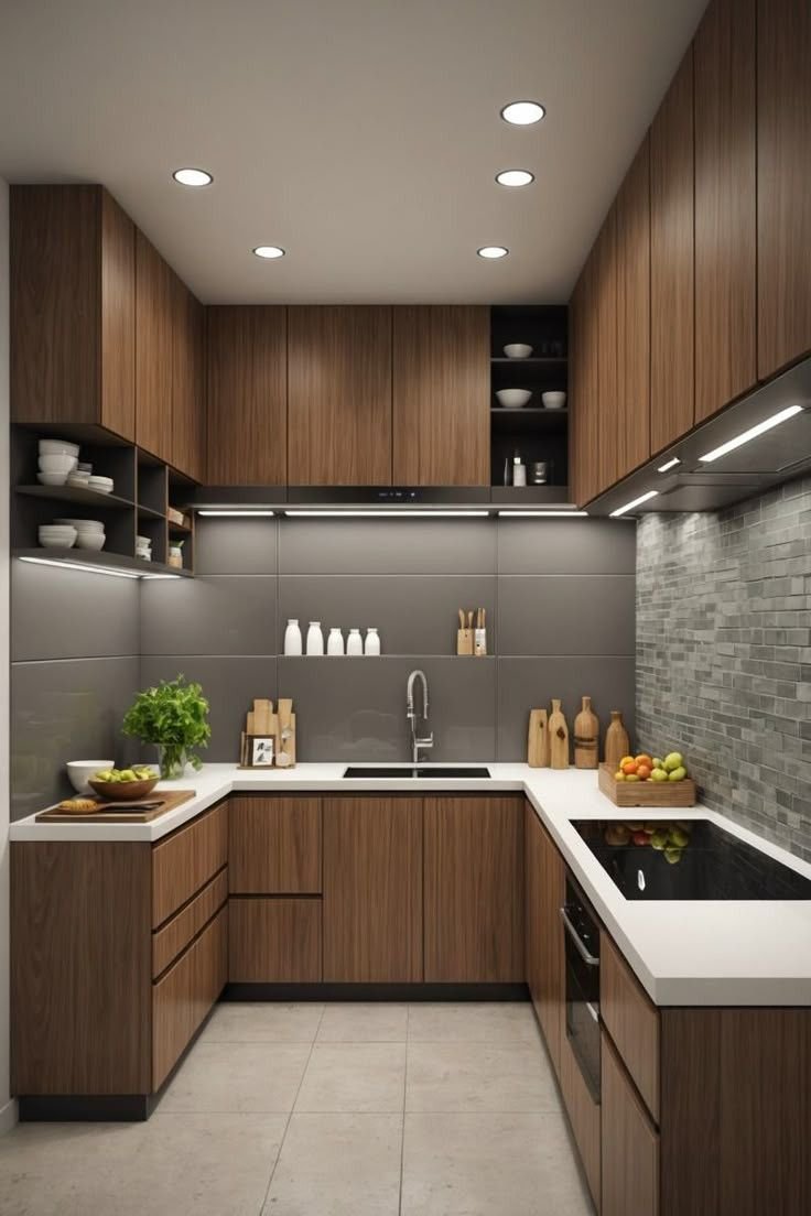 مطبخ Modern خشبي